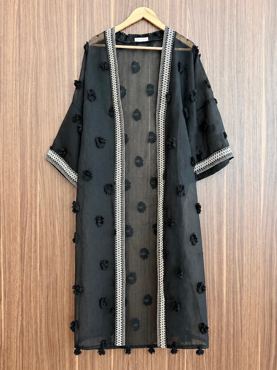 Ponponlu Transparan Abaya
