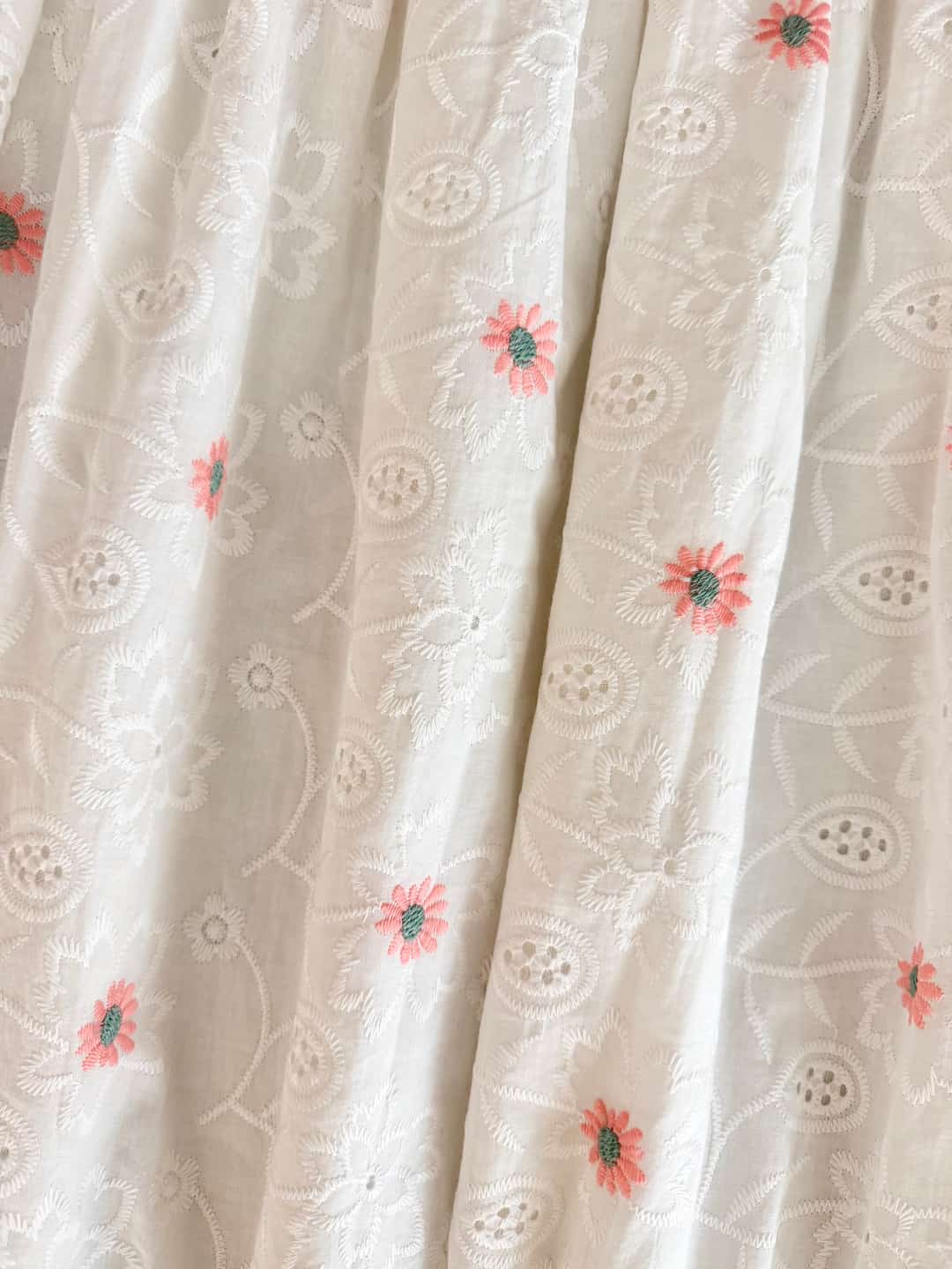 Papatya Nakışlı Fistolu Fırfırlı Etek