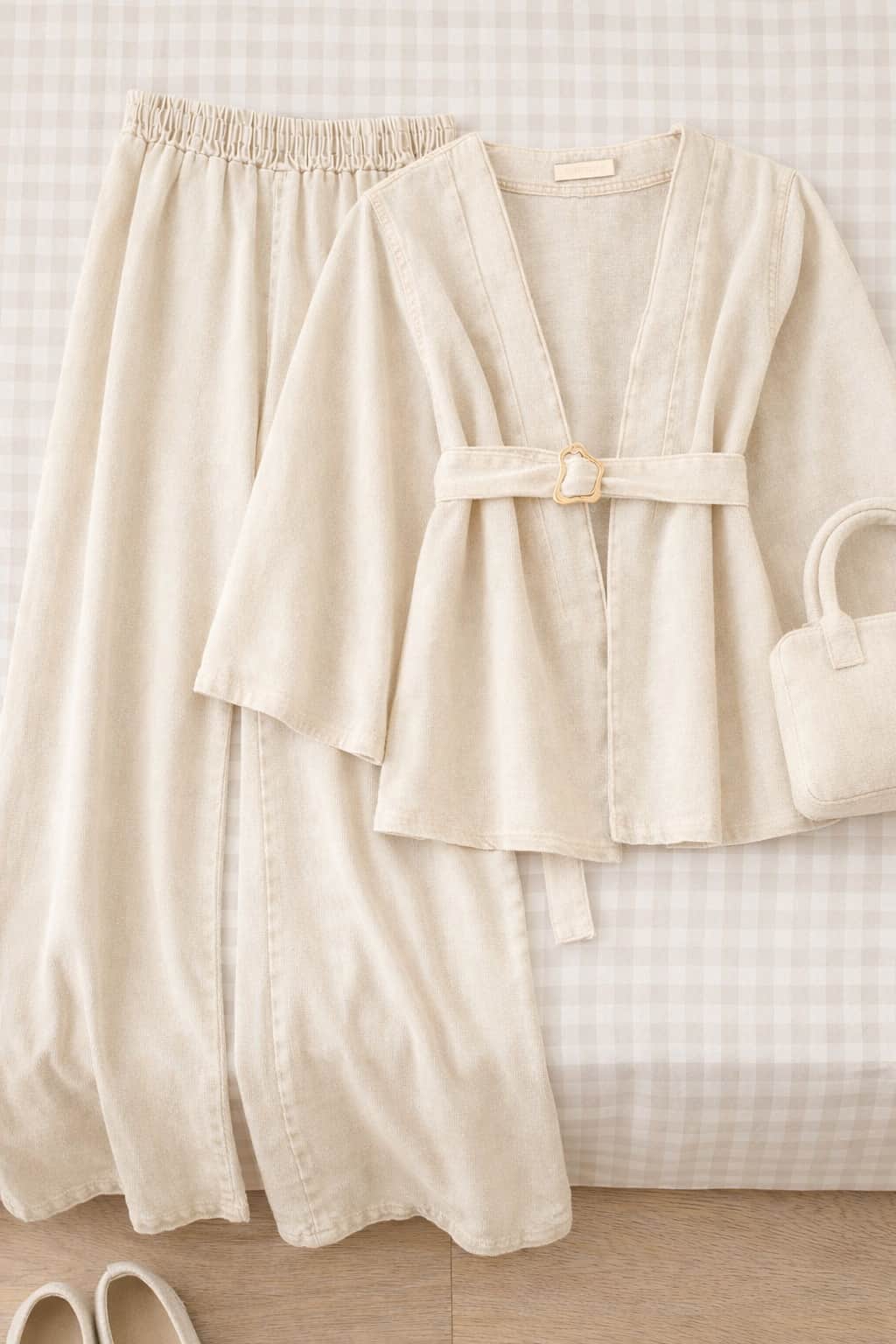 Kot Pantolonlu Kimono Takım
